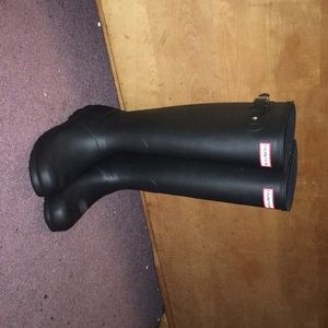 Women’s Matte Black Tall Hunter Rain Boots
